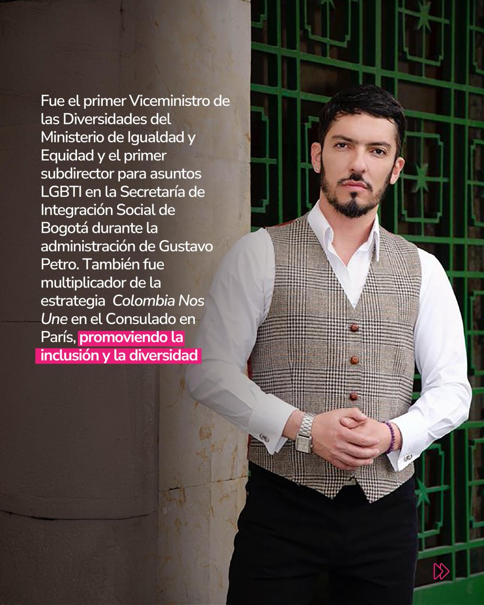 MinIgualdad_Col's tweet photo. ¡Damos la bienvenida al nuevo Ministro de Igualdad y Equidad, Juan Carlos Florián Silva!

Conoce aquí un poco más sobre el ministro, politólogo con más de 20 años de experiencia en cooperación internacional, promoción de la igualdad y defensa de los derechos humanos.

Con su compromiso de impulsar políticas públicas, acciones estratégicas y proyectos sostenibles, seguiremos avanzando por los derechos de las 14 poblaciones de especial protección constitucional, llevando igualdad a los territorios más vulnerables y construyendo una sociedad más inclusiva y equitativa. 

¡Seguimos trabajando por un país más justo e igualitario! 

#ColombiaConIgualdad