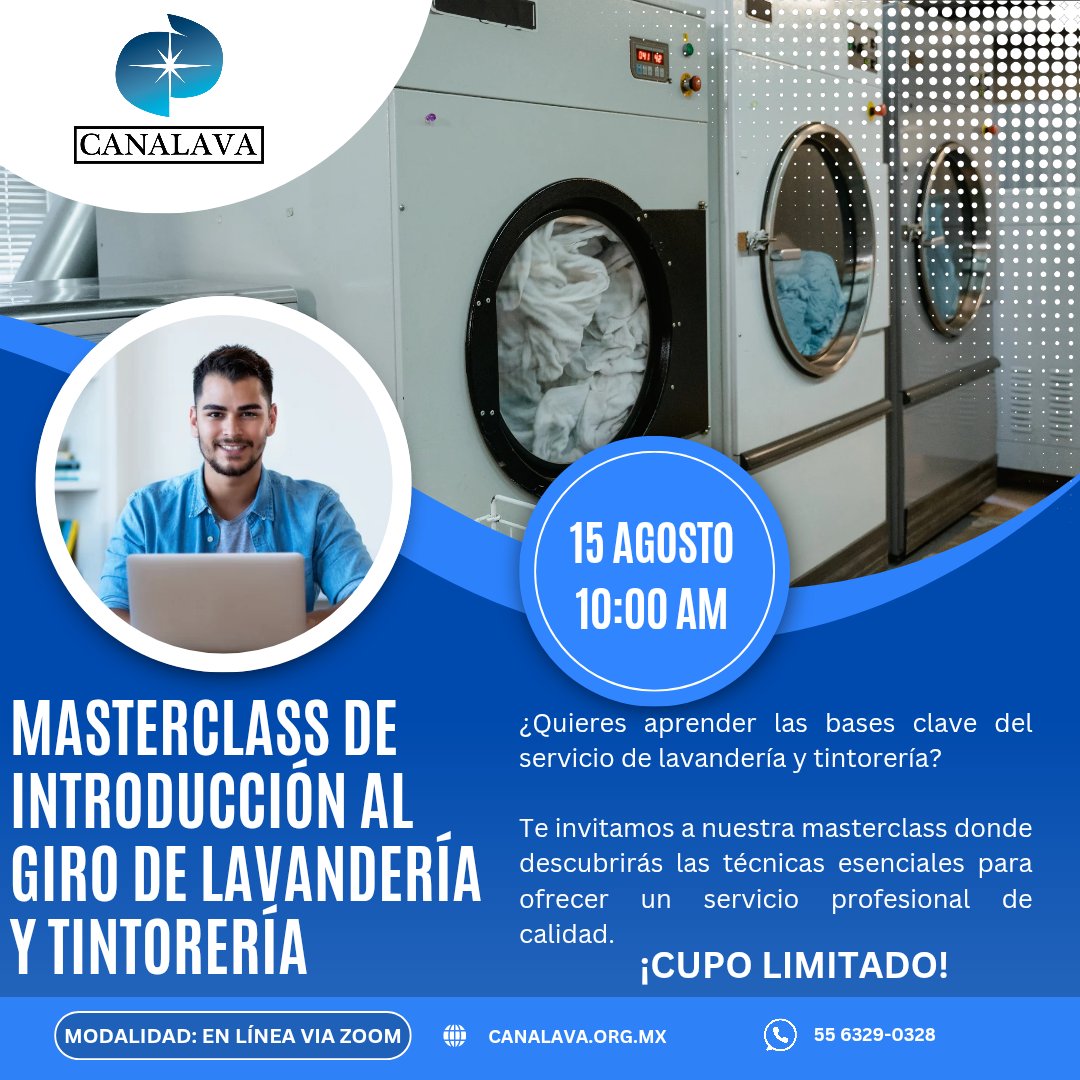 CANALAVA's tweet image. Conoce las técnicas esenciales para iniciar o mejorar tu negocio de #lavandería o #tintorería 🫧🏪🙌👌 #Canalava 

Cupo limitado‼️ 

📢Últimos lugares💻⬆️👨‍💻