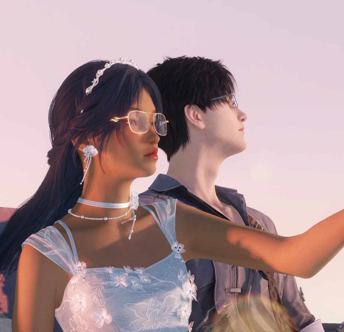 Kyomi and Zayne on their way to their beach house.
“After a LOT of persuasion, Zayne let me drive while he rested. I was only so persistent because he just got off an overnight shift. He only had time to change before we had to get on the road to beat the morning traffic.”