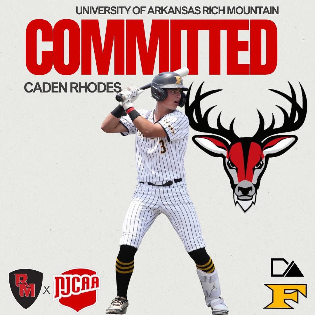 Congratulations to ‘26 C Caden Rhodes (Spring Hill HS) of 5 Star Performance 2026 American on his commitment to University of Arkansas Rich Mountain. #PB #maFia