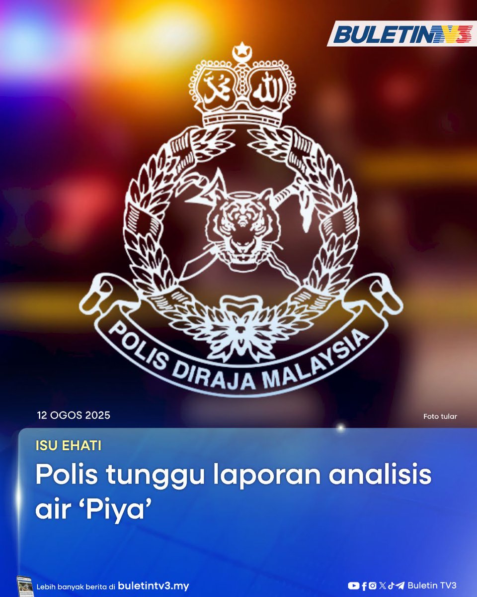 BuletinTV3's tweet photo. ISU EHATI | Polis masih menunggu laporan Jabatan Kimia berhubung barangan kes siasatan dakwaan kelakuan tidak senonoh dalam program motivasi rumah tangga eHATI, termasuk air coklat “Piya” yang didakwa mengandungi bahan mengkhayalkan.
#BuletinTV3 #eHATI #Piya #Jenayah #SiasatanPolis