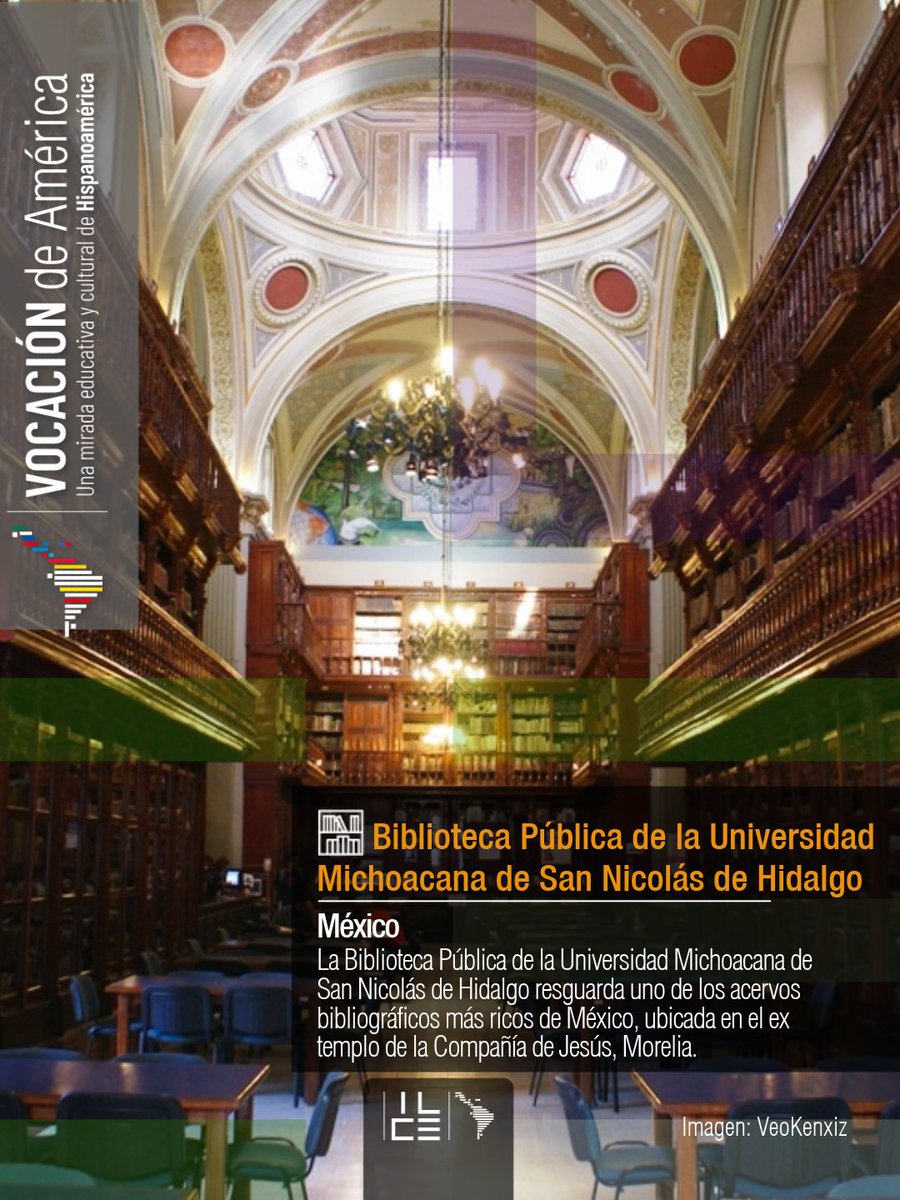 ILCEedu's tweet photo. #VocaciónDeAmérica 🌎| Desde su fundación en 1874 esta institución ha sido guardiana del conocimiento y la cultura durante más de un siglo y alberga un patrimonio único en el majestuoso ex templo de la Compañía de Jesús, en el corazón de Morelia, Michoacán en México.

Su acervo, resguardado por la @UMSNH_Oficial, incluye 19 mil volúmenes del siglo XX y 23 mil ejemplares del Fondo Antiguo, que datan de los siglos XV al XIX.

Reconocemos este espacio como un tesoro cultural que conserva historia, arte y memoria para toda América Latina.

 #BibliotecaUniversitariaMorelia #PatrimonioCultural