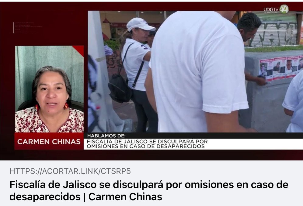 CEPAD (@cepad_ac) on Twitter photo 👂Escucha la colaboración de #SeñalInformativa, en donde Carmen Chinas del <a href="/ComitedeAnalisi/">Desaparición de Personas. Comité de Análisis</a> comparte sobre la importancia del primer acto de reconocimiento de responsabilidad institucional realizado por la @FiscalíaJal en el caso desaparición de personas.
Vía: <a href="/Canal44TV/">Canal 44</a>
Acá la 👂Escucha la colaboración de #SeñalInformativa, en donde Carmen Chinas del <a href="/ComitedeAnalisi/">Desaparición de Personas. Comité de Análisis</a> comparte sobre la importancia del primer acto de reconocimiento de responsabilidad institucional realizado por la @FiscalíaJal en el caso desaparición de personas.
Vía: <a href="/Canal44TV/">Canal 44</a>
Acá la