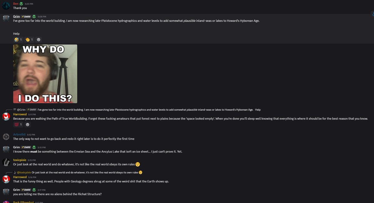 I am a bit out of my depth on the <a href="/_Autarch_/">Autarch</a> Discord and loving every minute of it.