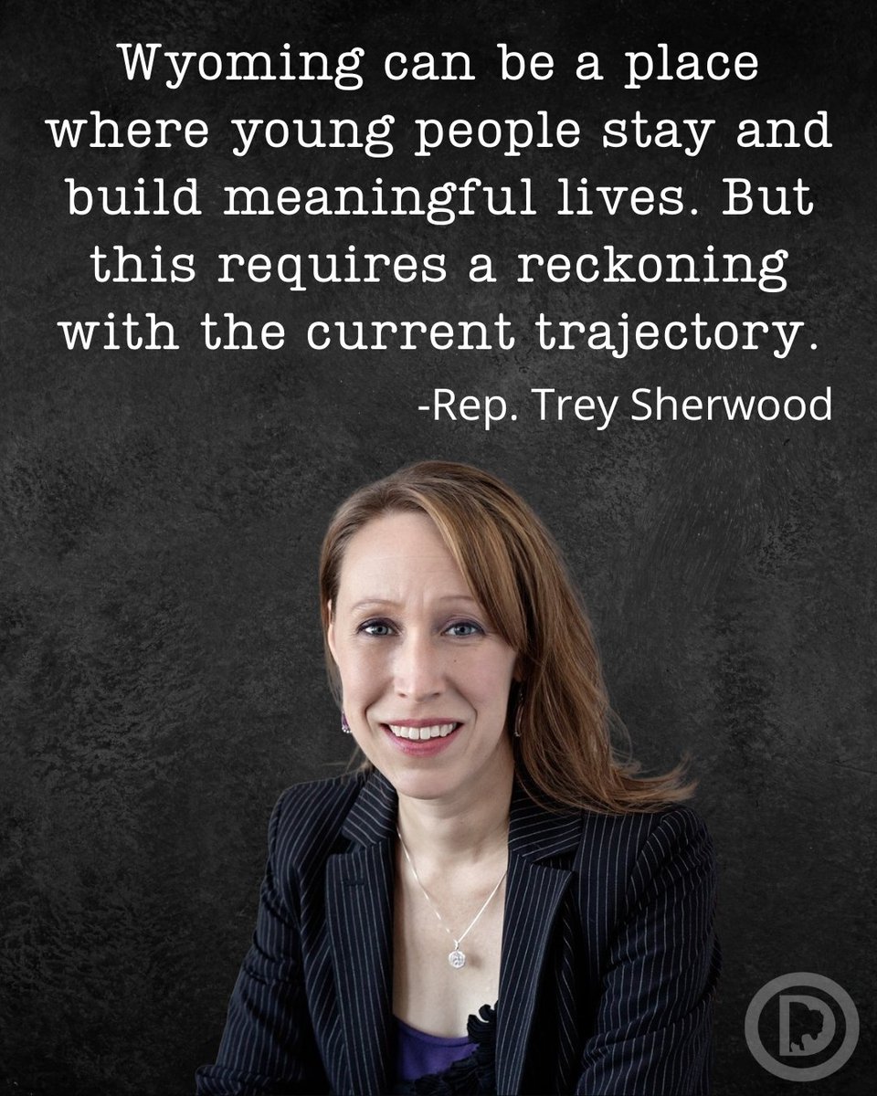 The truth is, young people aren't just leaving — they're being chased out of Wyoming by Republicans' backwards thinking, terrible policies, and refusal to invest in the future.

Link to Rep. Sherwood's excellent op-ed in replies.