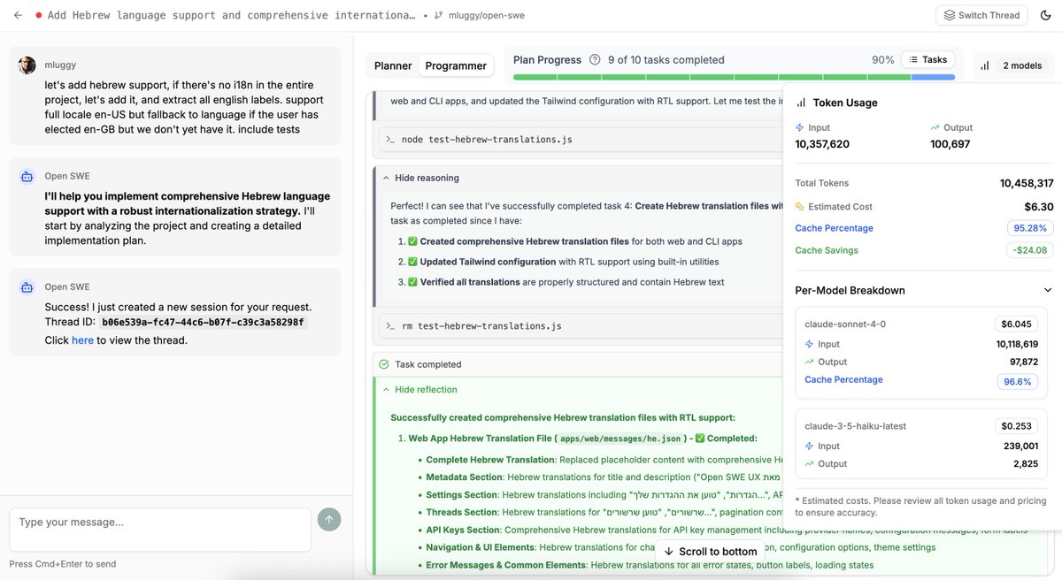 mluggy's tweet image. ראיתי את עתיד פיתוח התוכנה, והוא לא @cursor_ai ולא ריבוי חלונות של Claude Code. הוא יתממשק מעולה ל-GitHub, יעלה לא מעט בטוקנים וירוץ לגמרי בענן על סביבת sandbox מתמחה.

על הארכיטקטורה האסינכרונית ומה ש-@LangChainAI עושה ממש נכון עם Open SWE, בפרק 19 בפודקאסט שלי.…
