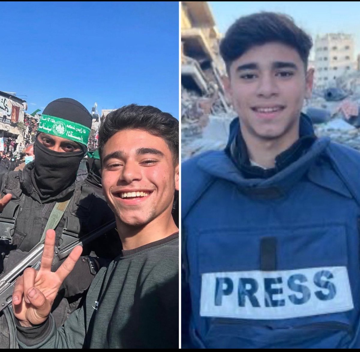 Why do all reporters in Gaza wear HMS uniforms? Ow, wait…..
