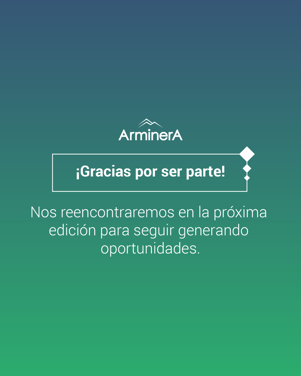 Iniciar nuevas relaciones comerciales fue el principal objetivo de quienes participaron como expositores en Arminera 2025… ¡y los resultados hablan por sí solos!

Gracias por ser parte de este espacio de encuentro y crecimiento. Nos vemos del 19 al 21 de mayo de 2027 en La Rural