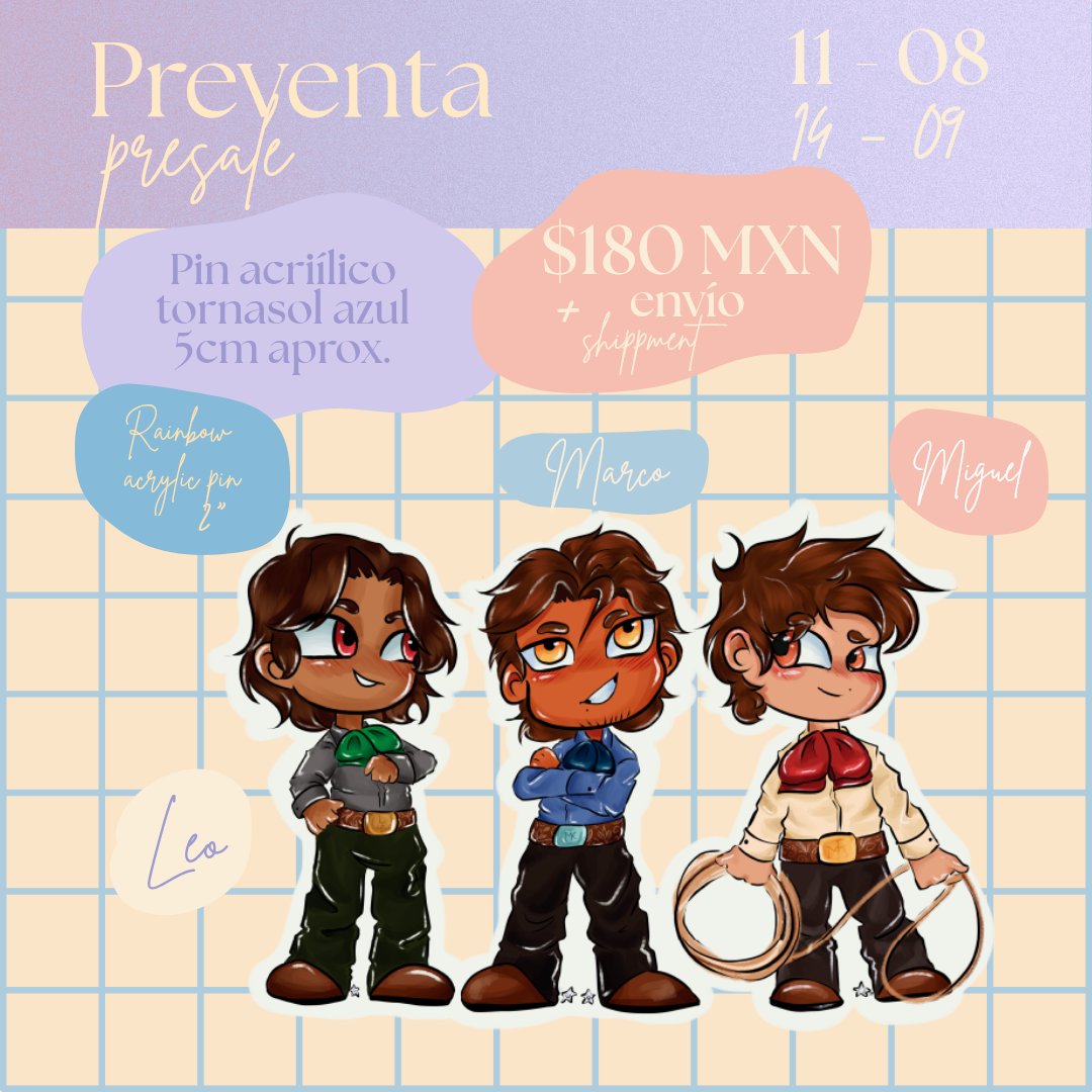 mictlan_23's tweet photo. ✨Preventa abierta ✨
#fanmerch #higuelfandom #higuel #kuban #markyle #miguelrivera #marcodelacruz #leosanjuan https://t.co/edAga16VzH