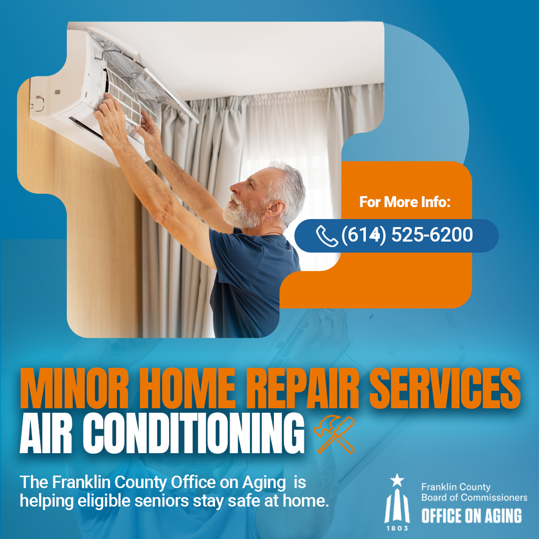The Franklin County Office on Aging’s Minor Home Repair Program helps eligible seniors stay safe at home—including A/C repairs and replacements (no window units). 

 Know someone who may qualify? Refer them here: 👉 franklincountyohio.gov/aging