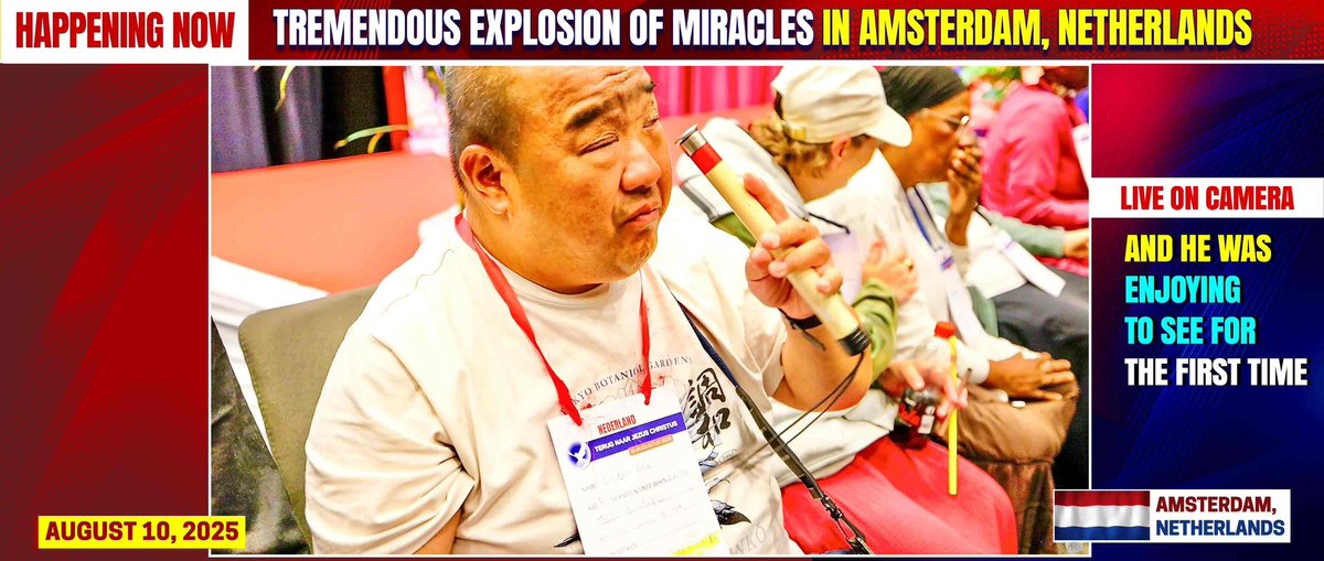 ๐บ๐ธ @SisterSharlette ๐บ๐ธ (@sharlet40213916) on Twitter photo โThe exact moment this blind manโs eyes were @Opened, and he began to see for the very <a href="/FirstTime/">FirstTime</a> in his life, and you can see him tryingโฆ Shocked even, to confirm that @HeCanNowSEEโโผ๏ธ
โThis Was The Netherlands ๐ณ๐ฑ Healing Crusade Of 2025โ
๐ฅ A Powerful #MegaVisitations ๐ฅ โThe exact moment this blind manโs eyes were @Opened, and he began to see for the very <a href="/FirstTime/">FirstTime</a> in his life, and you can see him tryingโฆ Shocked even, to confirm that @HeCanNowSEEโโผ๏ธ
โThis Was The Netherlands ๐ณ๐ฑ Healing Crusade Of 2025โ
๐ฅ A Powerful #MegaVisitations ๐ฅ
