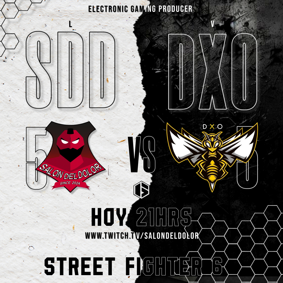 HOY en un bonito encuentro 5vs5 los representantes de la productora DXOproducer se medirán frente a la escuadra esports Salón del Dolor

No te pierdas este gran enfrentamiento hoy a las 21h por el canal del SDD en la moradita