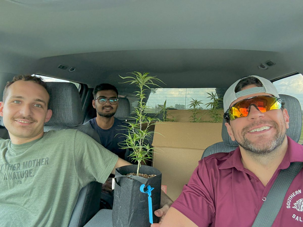 JoseLemePhD's tweet photo. 🛻💨 Cannabis transplants bound for the Du Quoin State Fair.
🌱😎 Here we grow!
#cea #plantsciences #siuc #thisissiu #southernillinoisuniversity #verticalfarming #indoorfarm #indoorcultivation #illinos #statefair #illinoisdepartmentofagriculture #duquoin #duquoinstatefair https://t.co/GpKQnU04dA