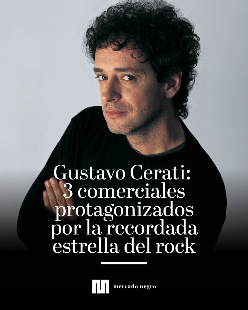 mercado_negro's tweet photo. Gustavo Cerati: 3 comerciales protagonizados por la recordada estrella del rock. 
📌Conoce más ► https://t.co/THYHvfJxaW https://t.co/Gu5NddCSZ5