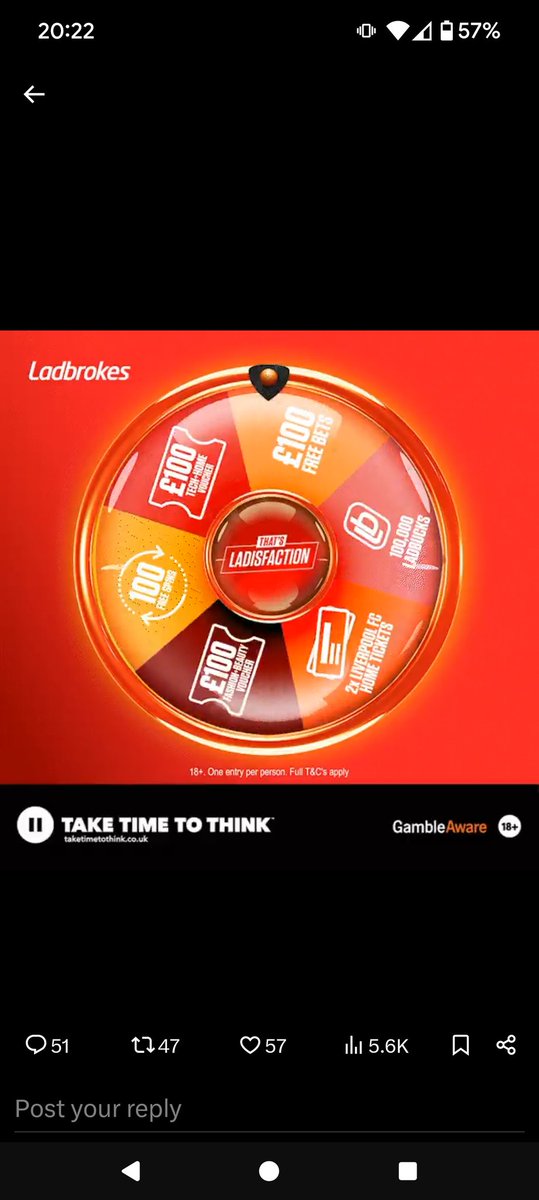 5678Simon's tweet photo. @Ladbrokes https://t.co/8UcsEXThI4