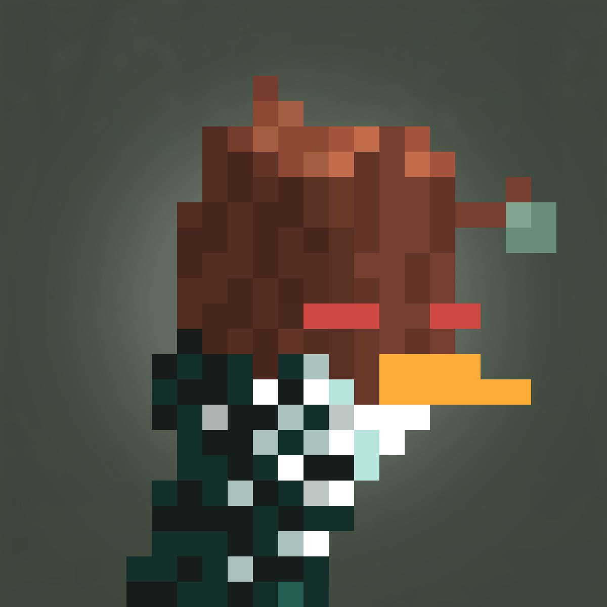 He wasn’t wearing that helmet when he entered the woods…

Something seems… off…