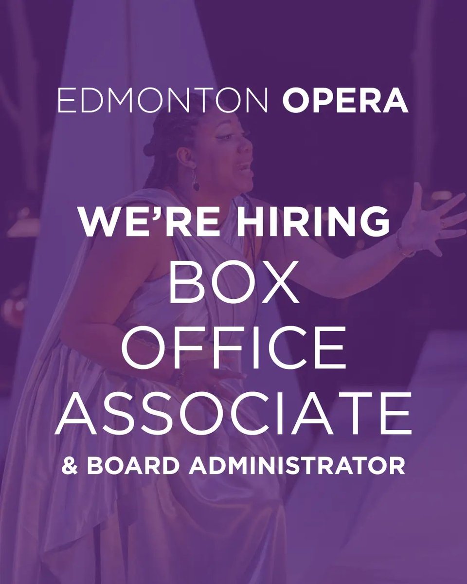Jobs (Edmonton): Box Office Associate &amp; Board Administrator - Edmonton Opera

buff.ly/cfwyLu8
#yegtheatre #yegarts