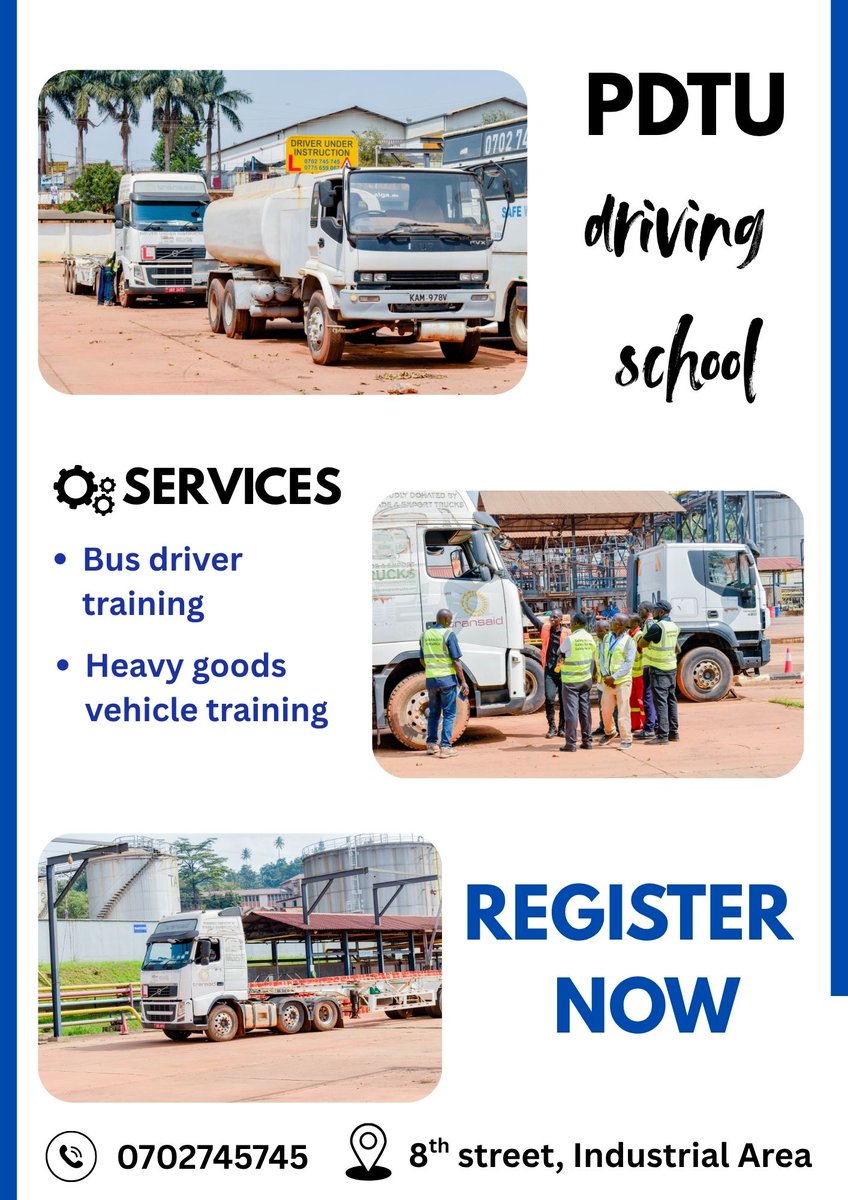 #BreakingNews‌ 
On going #registration for professional #hgv driving at <a href="/swrwug/">Safe Way Right Way Uganda</a> PDTU #Driving School with guidance from trusted, #certified instructors. Come Book your spot #NOW
