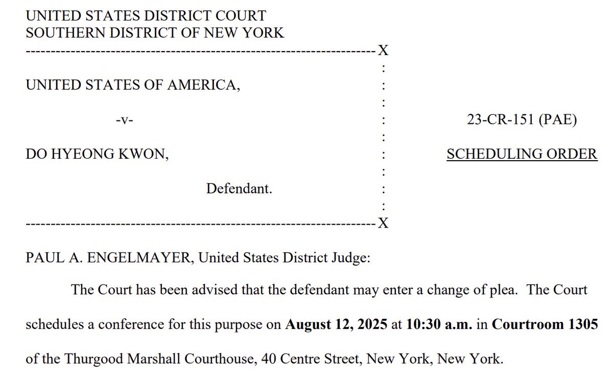 innercitypress's tweet photo. #breaking: Do Kwon is said ready to plead guilty tomorrow here @SDNYLIVE - Inner City Press wrote the book on Do Kwon / Luna https://t.co/JkktxstS6y and will cover it https://t.co/apA0f2w3A7