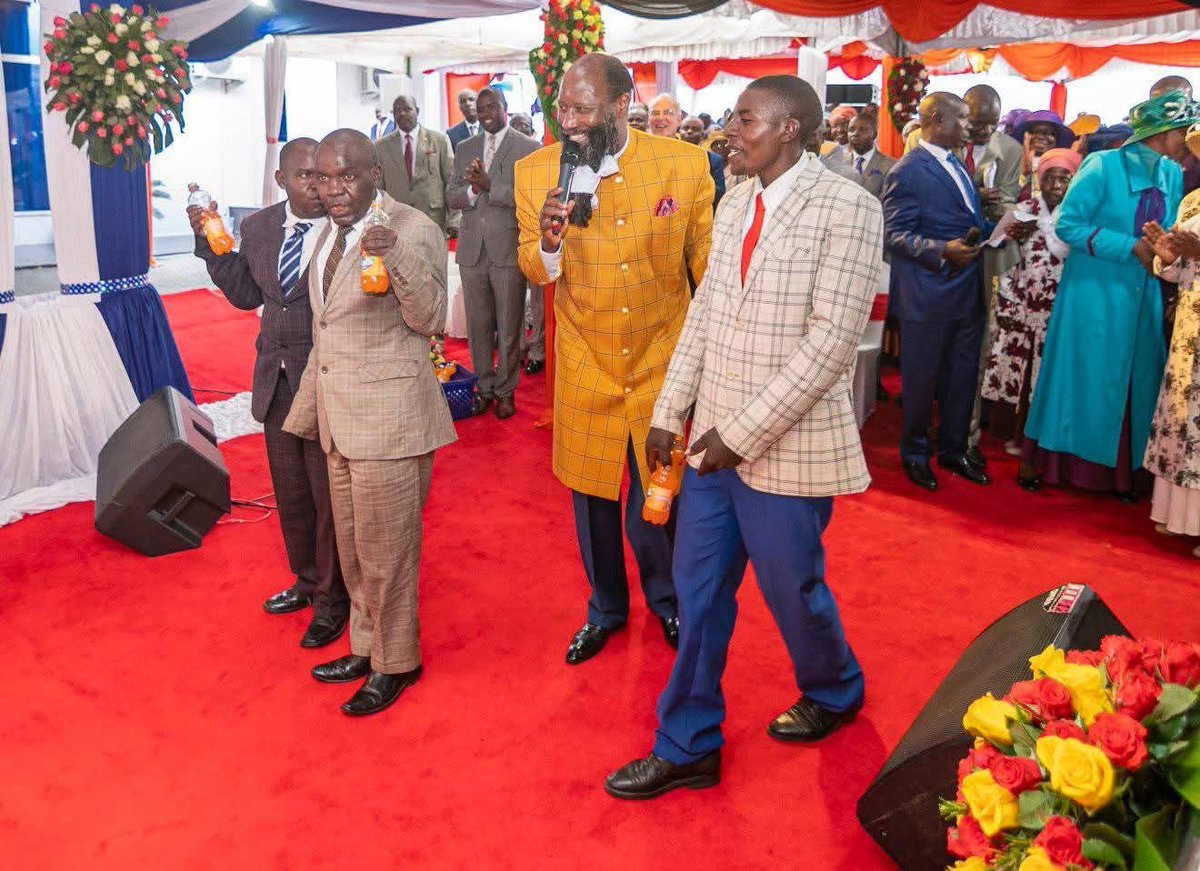 On the right side of The Prophet of Dr. Owuor, are 2 brothers, Kahuria &amp; Ngugi Nganga, formerly famous lunatics in Rongai Town for 21 years; on the left side of the Prophet is Peter Ndirangu, once a violent lunatic.

All Glory &amp; Honor To The Lord God Almighty The #MegaVisitations