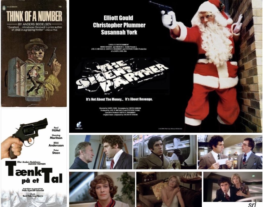 SaveRedlandLibr's tweet photo. 9:05pm TODAY on @TalkingPicsTV 

The 1978 #Heist film🎥 “The Silent Partner” directed by #DarylDuke from #CurtisHanson’s screenplay

It’s a remake of the 1969 Danish film🎥 “Tænk på et tal” based on #AndersBodelsen’s 1968 novel📖

🌟#ElliottGould #ChristopherPlummer #SusannahYork https://t.co/G8CuK3k6C6