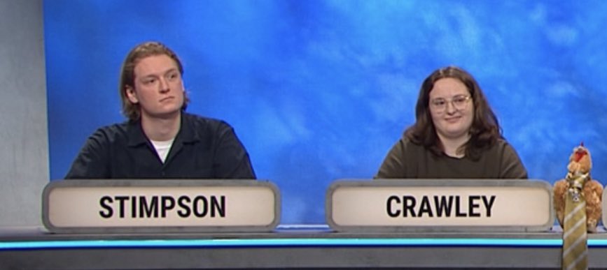 I got done for speeding in the village of Stimpson Crawley a couple of years ago. #UniversityChallenge