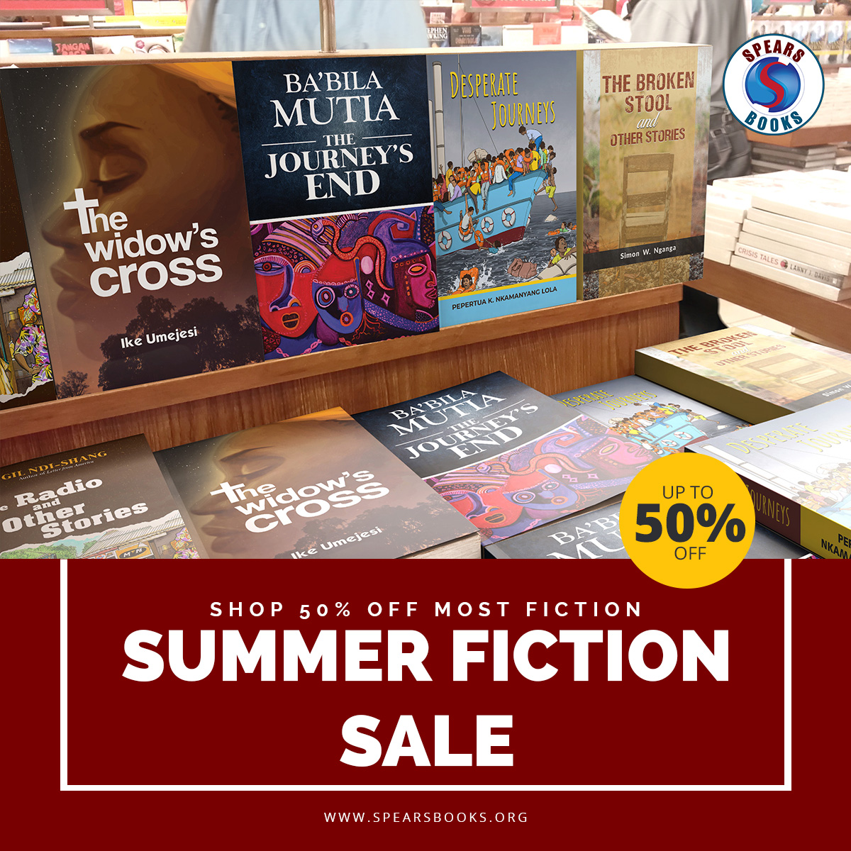 Dive into great stories! Our fiction sale is on, featuring diverse African fiction titles. Use code fiction25 at checkout for an exclusive discount! Shop now: bit.ly/41Bo167 #FictionSale #BookSale #AfricanFiction #ReadMore