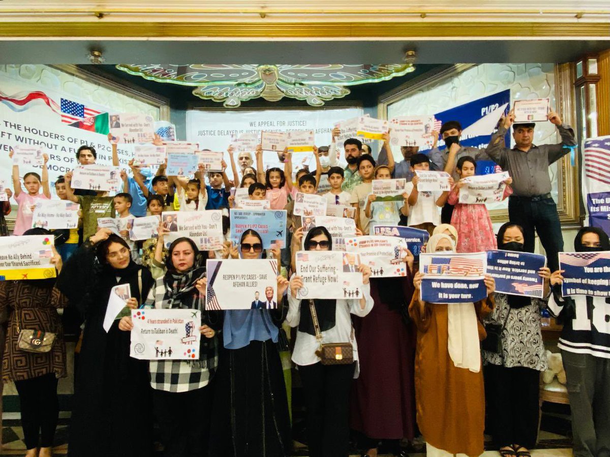SIV_P1P2's tweet photo. @RapidResponse47 Afghan P2 & P1 allies: 3 years in Pakistan, cases complete, process frozen.
America must stand by its friends & honor its word. #P2Cases
@JustTheNews @xray_media @PabloReports @atrupar @laralogan b https://t.co/a7MMq6yfgI