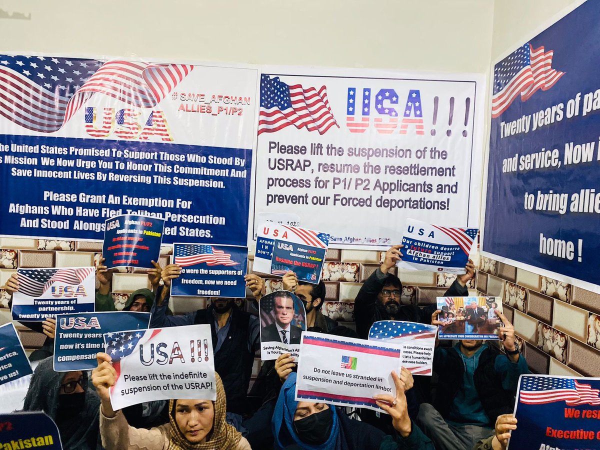SIV_P1P2's tweet photo. @RapidResponse47 Afghan P2 & P1 allies: 3 years in Pakistan, cases complete, process frozen.
America must stand by its friends & honor its word. #P2Cases
@JustTheNews @xray_media @PabloReports @atrupar @laralogan b https://t.co/a7MMq6yfgI