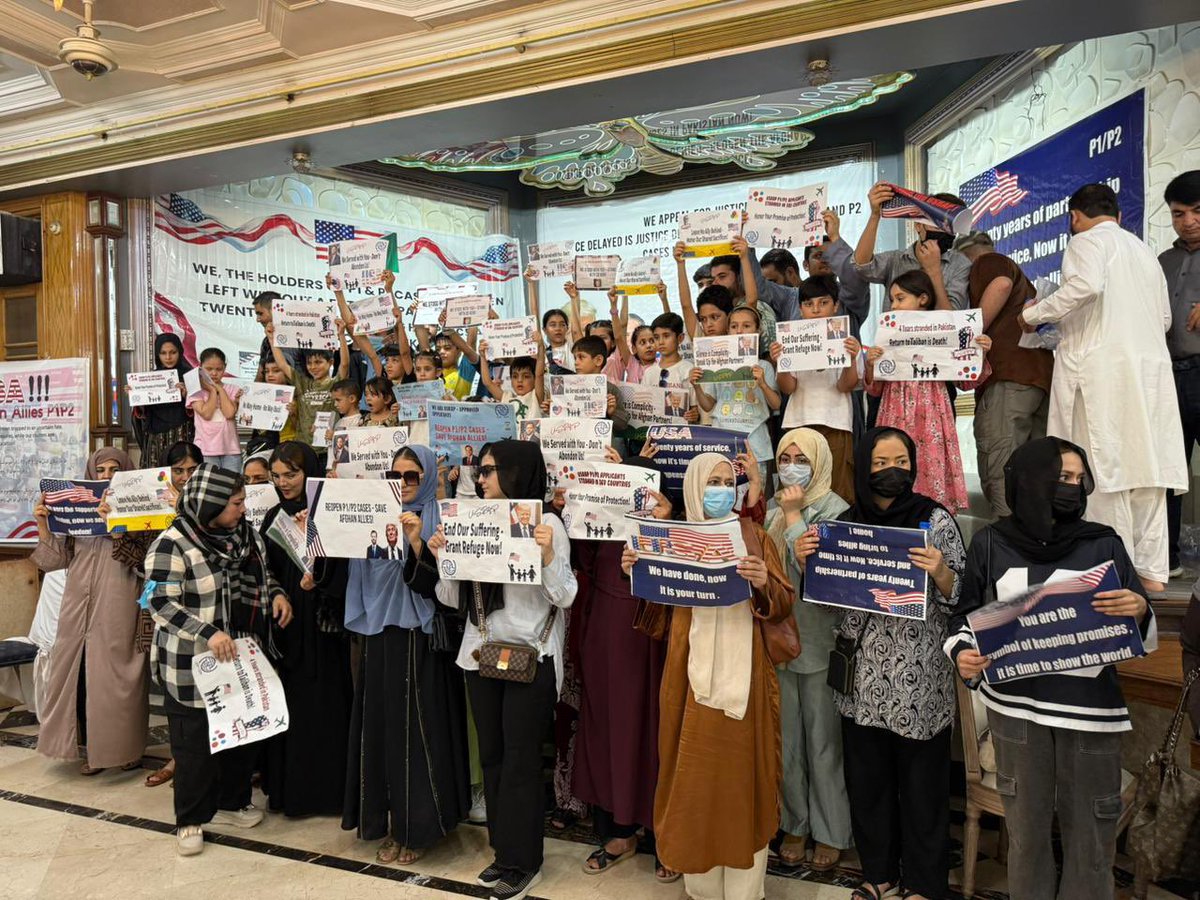 SIV_P1P2's tweet photo. @RapidResponse47 Afghan P2 & P1 allies: 3 years in Pakistan, cases complete, process frozen.
America must stand by its friends & honor its word. #P2Cases
@JustTheNews @xray_media @PabloReports @atrupar @laralogan b https://t.co/a7MMq6yfgI