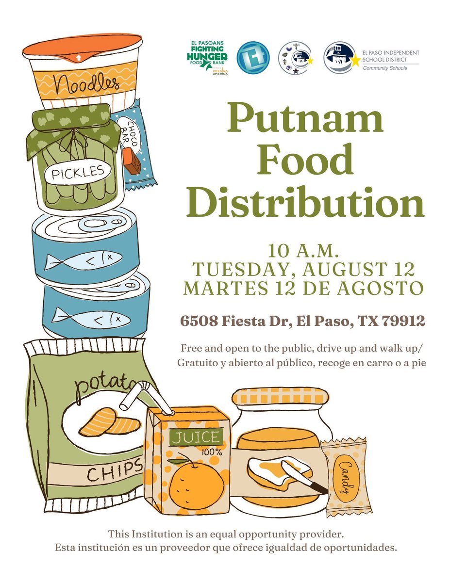 csepisd's tweet image. First distribution tomorrow!
Food Distribution at Putnam Elementary School at 10 a.m. people interested in volunteering please show up at 9:30 a.m.