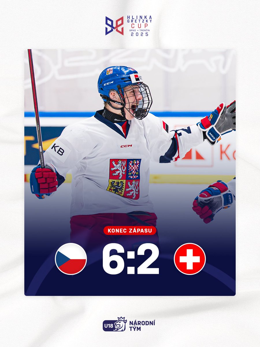 První vítězství na turnaji! ✅ Česká osmnáctka před domácím publikem rozstřílela Švýcarsko a raduje se z prvních tři bodů. 🇨🇿

#CZESUI #narodnitym #ceskyhokej