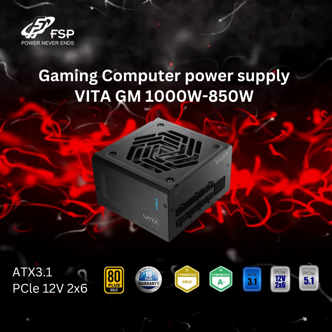 Upgrade your PC with the power it deserves!
FSP is thrilled to present the high-performance VITA GM PSU series—built to deliver cutting-edge, future-ready power for your rig.
Why choose the VITA GM series?.
📷 ATX 3.1 &amp; PCIe 5.1 ready – built for the latest hardware standards
📷