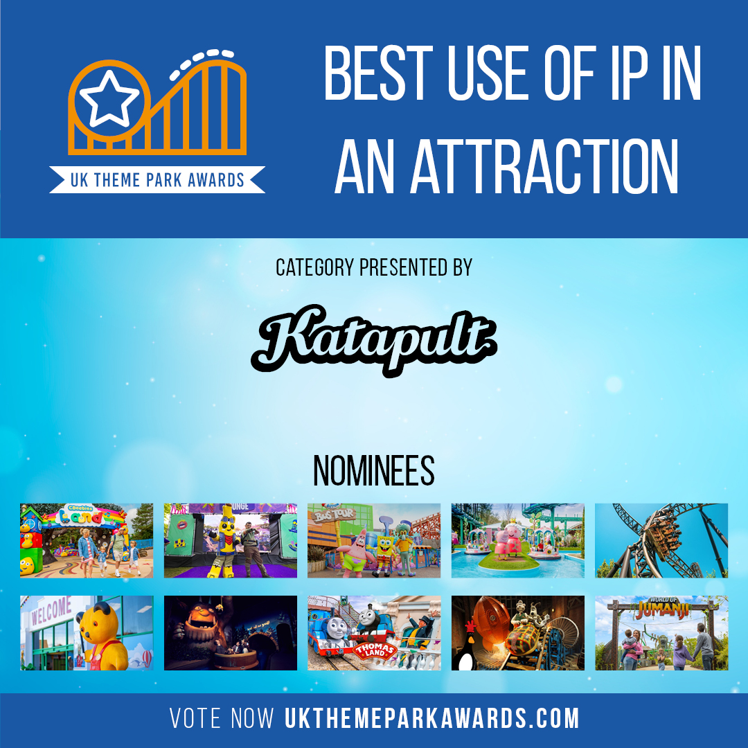 ThemeParks-UK.com (@themeparksuk) on Twitter photo The nominees for Best Use of IP in an Attraction presented by <a href="/_Katapult/">Katapult</a>:
<a href="/altontowers/">Alton Towers Resort</a>
<a href="/LEGOLANDWindsor/">LEGOLAND Windsor</a>
<a href="/Pleasure_Beach/">Pleasure Beach Resort🎢</a>
<a href="/PaultonsPark/">Paultons Theme Park</a>
<a href="/THORPEPARK/">Thorpe Park Official</a>
<a href="/CrealyResort/">Crealy Theme Park & Resort</a>
<a href="/CWOA/">Chessington World of Adventures Resort</a>
<a href="/DraytonManor/">Drayton Manor</a>
Vote now: ukthemeparkawards.com
#UKThemeParkAwards 🏆 The nominees for Best Use of IP in an Attraction presented by <a href="/_Katapult/">Katapult</a>:
<a href="/altontowers/">Alton Towers Resort</a>
<a href="/LEGOLANDWindsor/">LEGOLAND Windsor</a>
<a href="/Pleasure_Beach/">Pleasure Beach Resort🎢</a>
<a href="/PaultonsPark/">Paultons Theme Park</a>
<a href="/THORPEPARK/">Thorpe Park Official</a>
<a href="/CrealyResort/">Crealy Theme Park & Resort</a>
<a href="/CWOA/">Chessington World of Adventures Resort</a>
<a href="/DraytonManor/">Drayton Manor</a>
Vote now: ukthemeparkawards.com
#UKThemeParkAwards 🏆