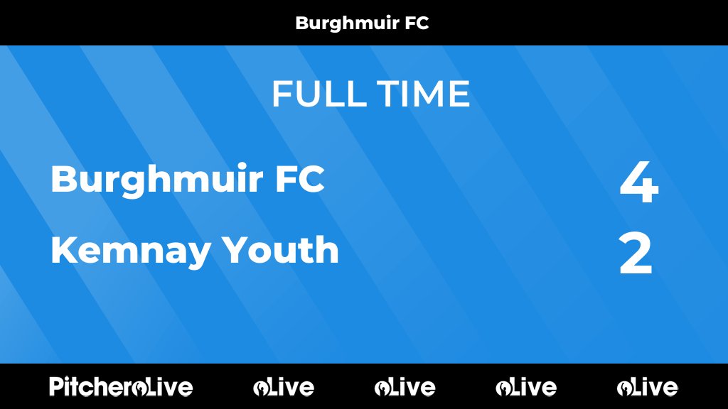 FULL TIME: Burghmuir FC 4 - 2 Kemnay Youth
#BURKEM #Pitchero
pitchero.com/clubs/burghmui…