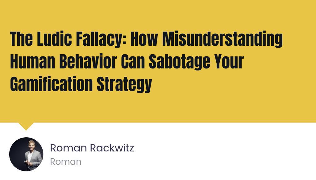 RomanRackwitz's tweet image. Experiment with immersive techniques that focus less on explicit rewards and more on crafting experiences that align with how people naturally engage and find motivation.

 👉 lttr.ai/AhhWo

#NassimNicholasTaleb #HumanBehavior #Gamification
