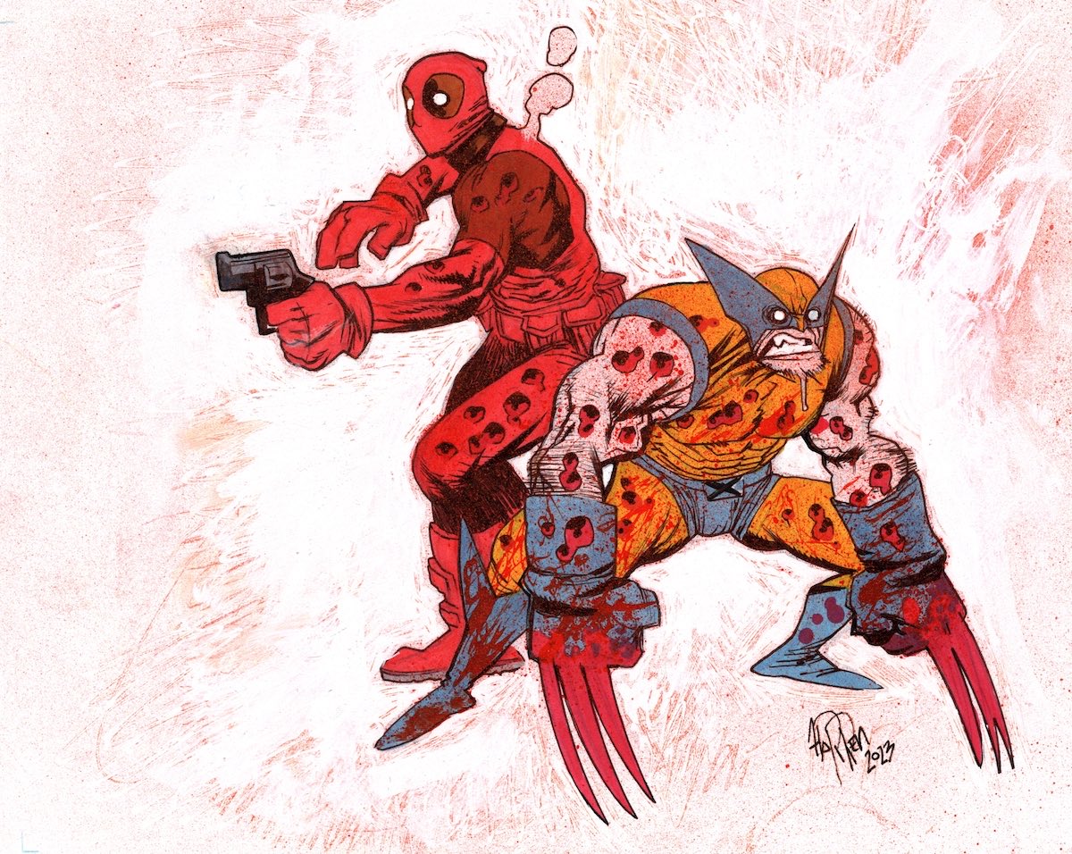 Felix Comic Art (@felixcomicart) on Twitter photo Deadpool/Wolverine original art color sketch by <a href="/JamesHarren1/">James Harren</a>! 9x12! Sold during a previous San Diego Felix Con…we’ll have new Harren sketches for #SDFC2025! Coming SOON! Subscribe to our newsletter NOW for all updates and announcements on this epic event!felixcomicart.com Deadpool/Wolverine original art color sketch by <a href="/JamesHarren1/">James Harren</a>! 9x12! Sold during a previous San Diego Felix Con…we’ll have new Harren sketches for #SDFC2025! Coming SOON! Subscribe to our newsletter NOW for all updates and announcements on this epic event!felixcomicart.com
