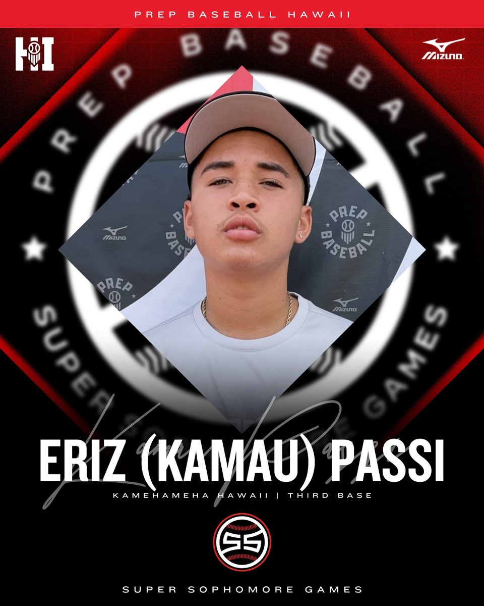 PrepBaseballHI's tweet photo. 𝑰𝒏𝒗𝒊𝒕𝒆 𝑨𝒄𝒄𝒆𝒑𝒕𝒆𝒅: 𝑺𝒖𝒑𝒆𝒓 𝑺𝒐𝒑𝒉𝒐𝒎𝒐𝒓𝒆 𝑮𝒂𝒎𝒆𝒔

'28 3B Eriz (Kamau) Passi has accepted his invite to the 2025 Super Sophomore Games at the University of Oregon / Bushnell University. See you there 🤙. #BeSeen

👤: https://t.co/TV1ptH5Mbk

#WCSSG25 | @prepbaseball