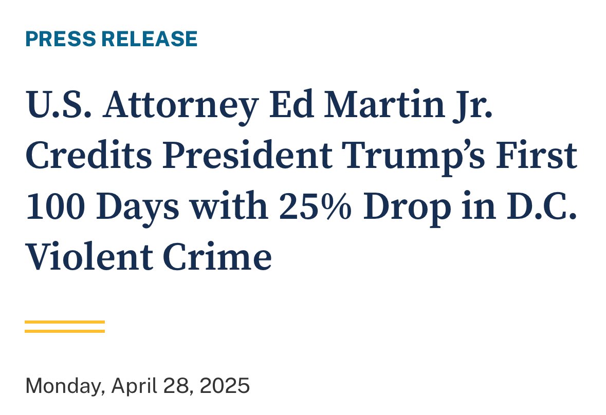 Three months ago …. In DC