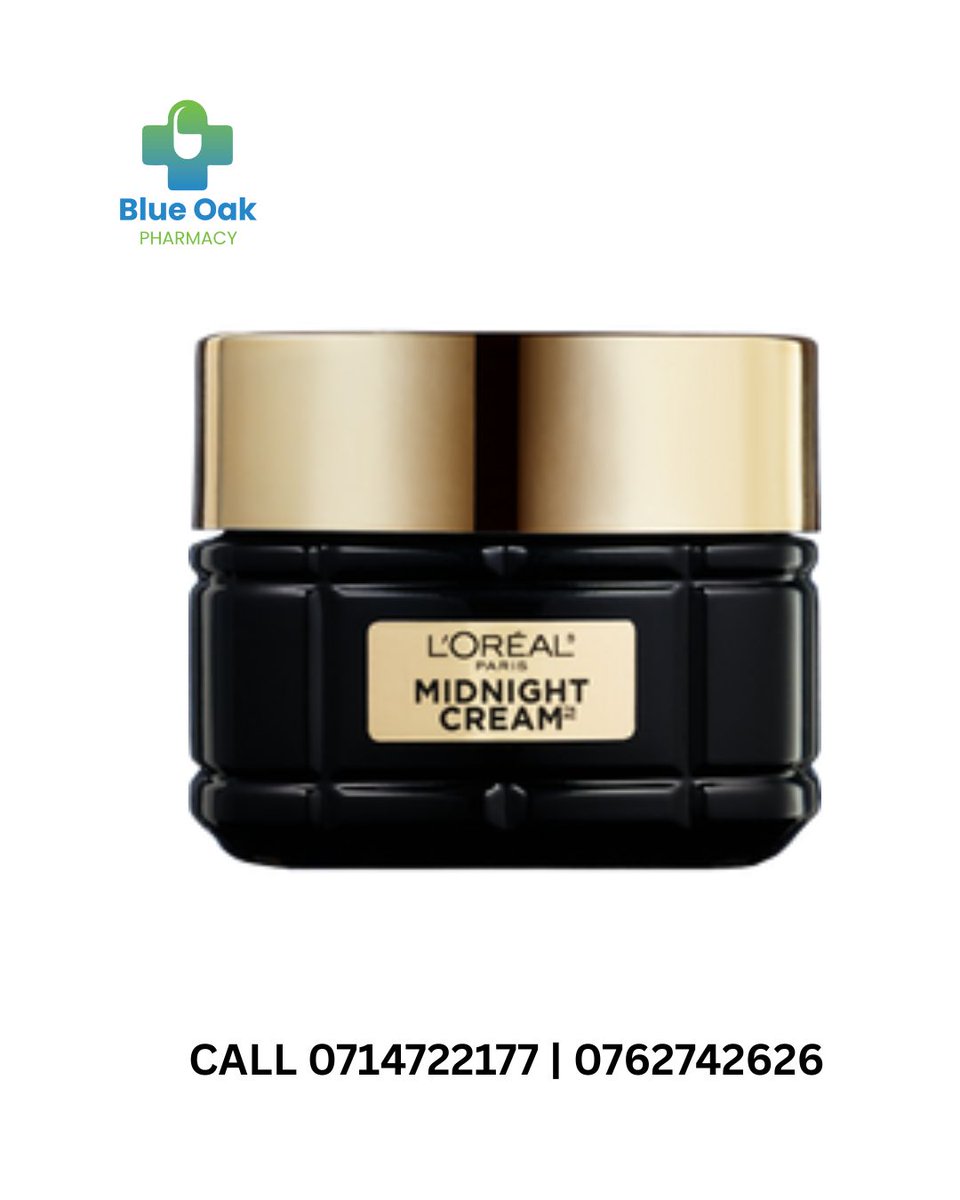 BlueOakPharmacy's tweet photo. L’Oréal Paris Midnight Cream

Formulated with an exclusive Antioxidant Recovery Complex that works at night when skin reaches its peak of cell renewal. Skin barrier is repaired upto 1.5x faster. You wake up to firmer, softer, and younger-looking skin. Effective for all skin tones https://t.co/SaVyLg7kH5