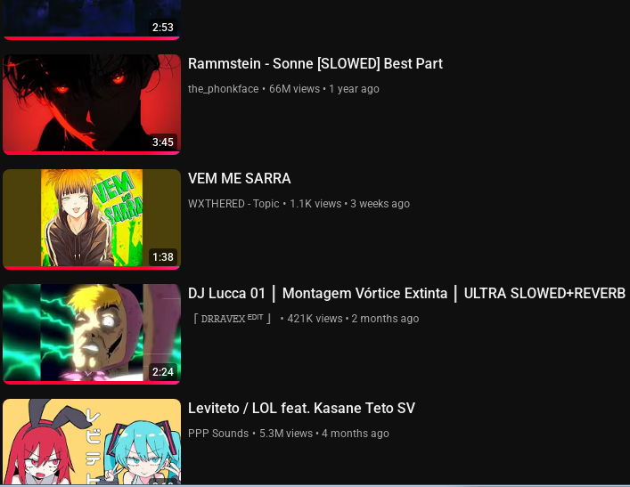 Me: I have only one music taste and it's phonk
My music taste: