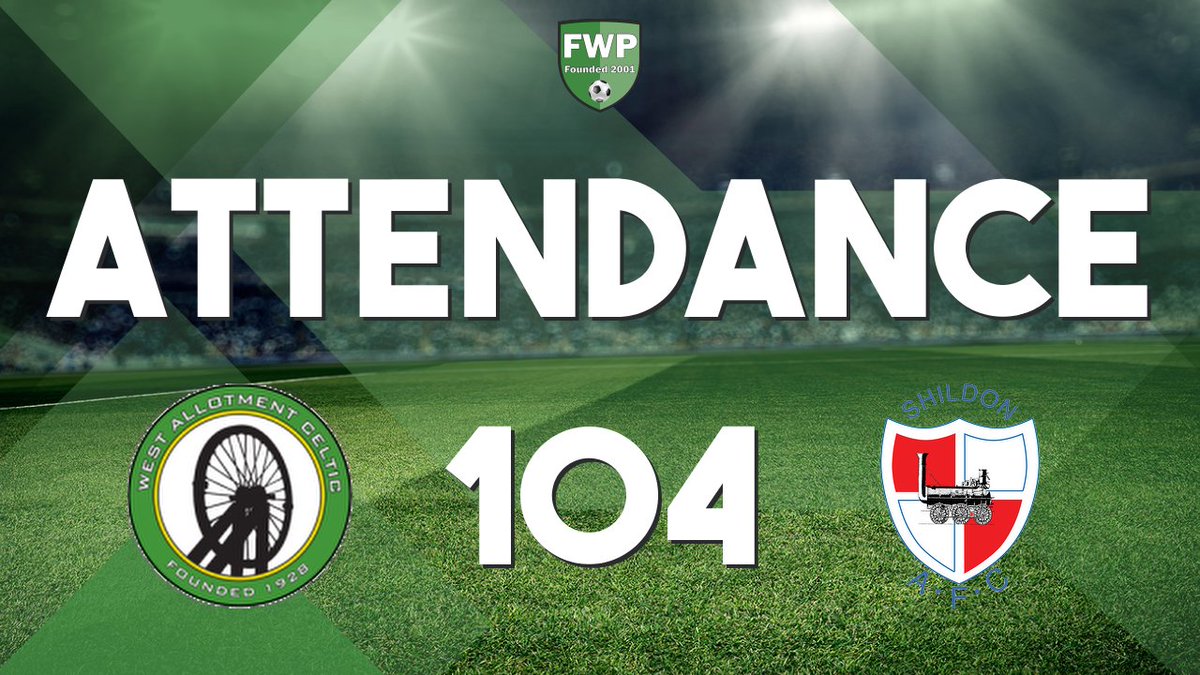 ATTENDANCE: West Allotment Celtic v Shildon - 104 fwp.co/LkvTmJ
