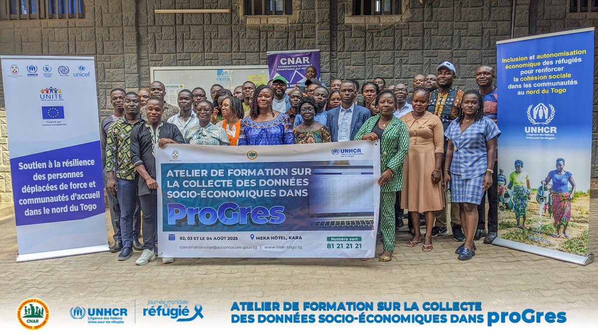 cnar_togo's tweet photo. Pdt 2 jrs, le personnel technique de la #CNAR a bénéficié d’un accompagnement sur les indicateurs socio-économiques et leur saisie effective dans la base de données #proGres V4 avec l'appui du @UNHCR_Togo
🌐https://t.co/HBoD0GDQ0t
#GOUVTG #actionssocialestg #réfugiés #togo https://t.co/QuhuRZVEDx