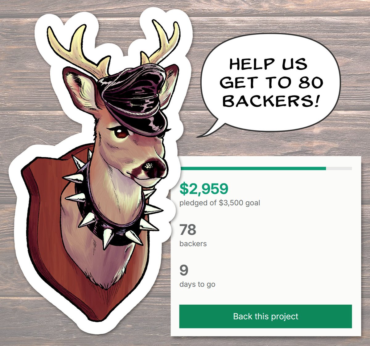 We're officially the home stretch of the Sink To The Top #Kickstarter campaign. Did you know we have a sticker set? You can get it from the Deluxe Tier reward or as an add-on!

Tell a fellow sticker enthusiast and help us get to 80 backers today!

👉 kickstarter.com/projects/bluec…