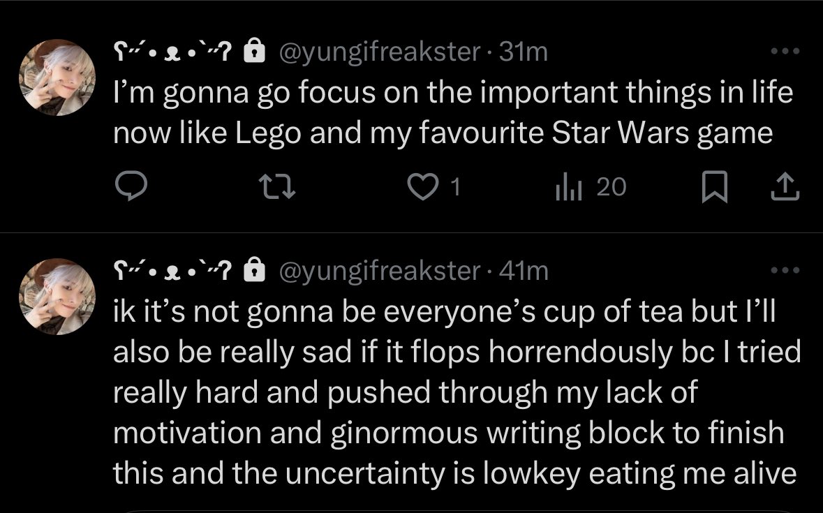 yvngibear's tweet image. there are two wolves

(lowkey #shitting myself about my pupchick fic bc I don’t think I’ve cared about people liking something I’ve posted this much since my first fic)