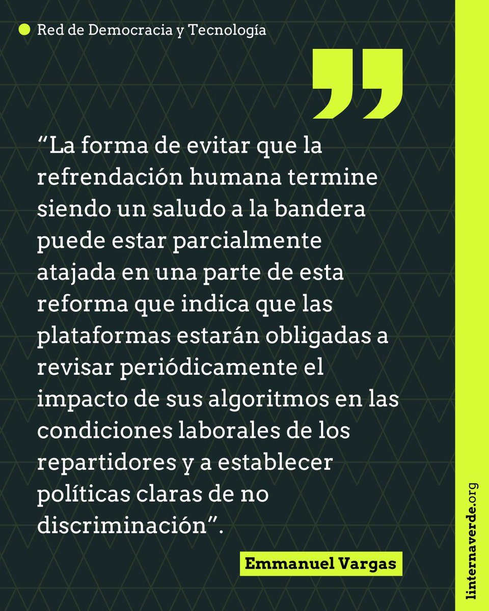 #REDT - <a href="/EmmanuelVP/">Emmanuel Vargas Penagos</a>, abogado y codirector de <a href="/ElVeinteOrg/">El Veinte</a>, explora cómo la reforma laboral en Colombia introduce protecciones a los repartidores de plataformas como Rappi frente a sanciones impuestas por algoritmos. 

💡 Conozca más en su columna
lasillavacia.com/red-de-experto…