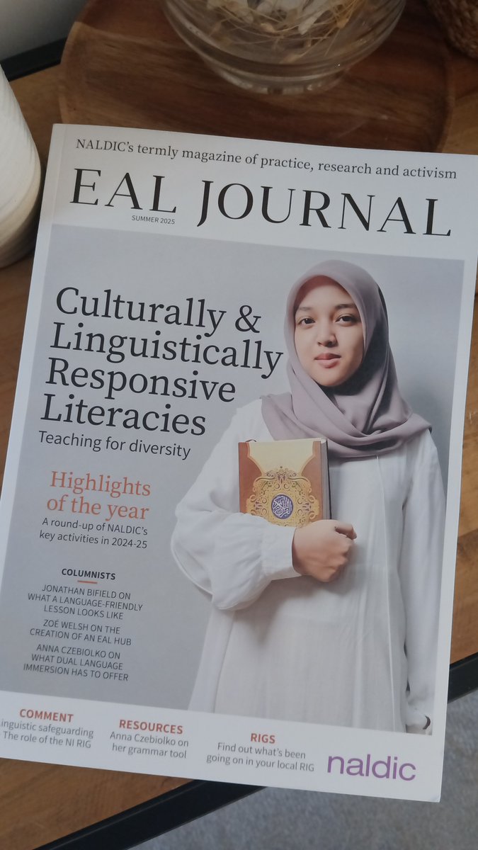 Catching up on the latest EAL Journal from NALDIC- as always packed with insightful and informative pieces. Great resource for anyone supporting multilingual learners!