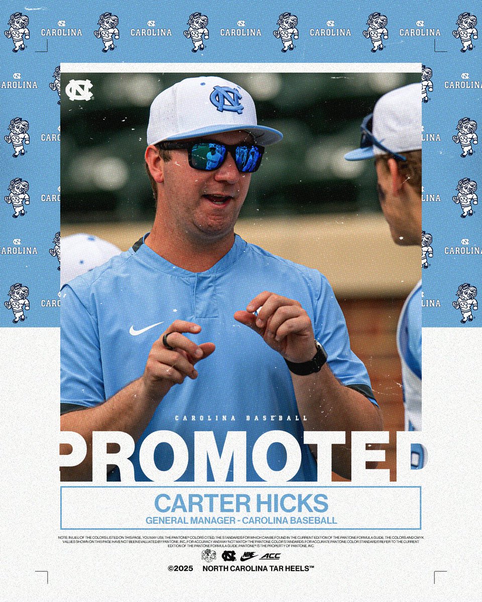 Carolina Baseball (@diamondheels) on Twitter photo ππ’π ππ’π¦π π¦π¨π―ππ¬ π₯³π
<a href="/CoachForbes_UNC/">Scott Forbes</a> has announced the promotions of Bryant Gaines to Associate Head Coach and Carter Hicks as the program's first General Manager.
#GoHeels ππ’π ππ’π¦π π¦π¨π―ππ¬ π₯³π
<a href="/CoachForbes_UNC/">Scott Forbes</a> has announced the promotions of Bryant Gaines to Associate Head Coach and Carter Hicks as the program's first General Manager.
#GoHeels