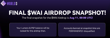 CurateSystem's tweet photo. 🧠 AI x Web3 = $WAI
The airdrop is officially live, rewarding early believers in the World3 vision.

🔗 https://t.co/2F6PynIxle

#WAI #CryptoAirdrop #Altseason #Web3 #AI https://t.co/fK6PDaKKnq