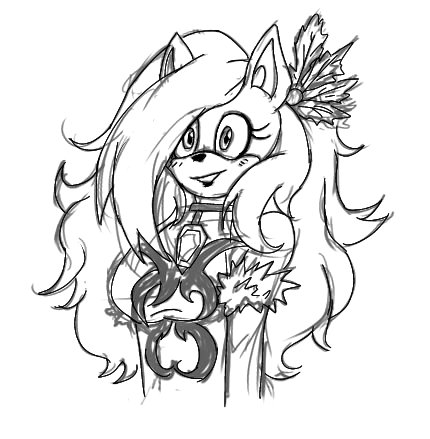 mini sketch with Adela drawn by me using a graphic tablet✍️